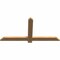 Ekena Millwork Eugene Smooth Timber Gable Bracket, Western Red Cedar, 48"W x 24"H x 1 1/2"D x 3 1/2"F, 12/12 Pitch GBW048X24X0204EUG00SWR - alternate 5